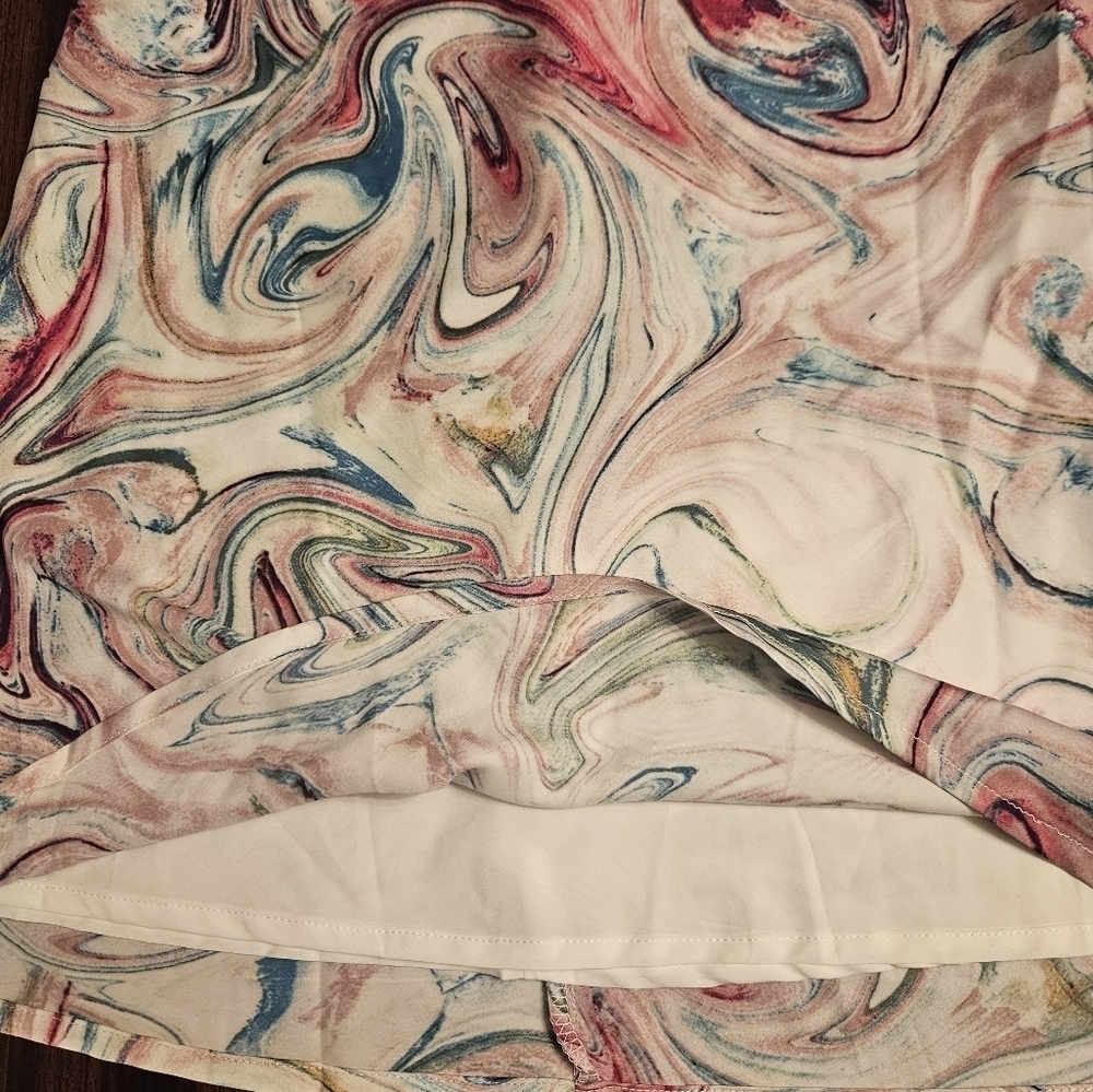 Princess Polly Cherish Mini Multi Swirl Tie Strap Cowl Neck Slip Dress Sz 2 NWT - Picture 16 of 16